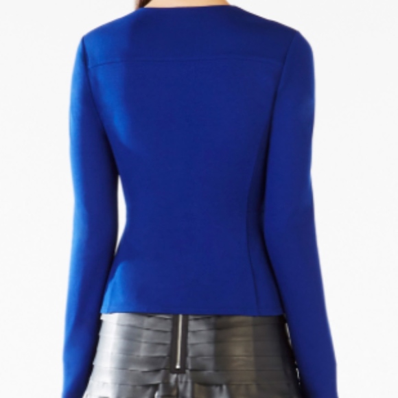 BCBGMAXAZRIA JAYNIE LONG SLEEVE PEPLUM TOP - Picture 2 of 2